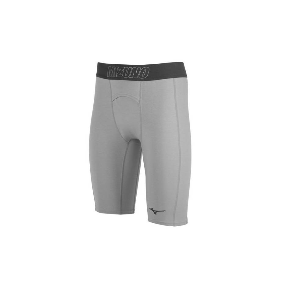 Mens Mizuno The Arrival Compression Baseball Shorts Grey Philippines (KOFVRM865)